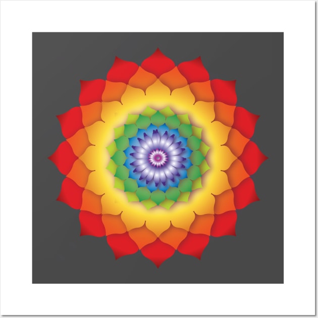 Rainbow Mandala Wall Art by emma17